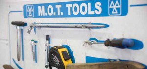 MOT tool board, with tools