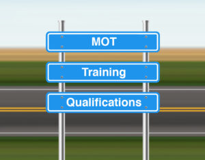 MOT training road sign