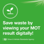 Save waste by viewing your MOT result digitally